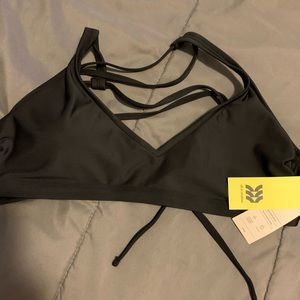 NWT black Target all in motion bikini top size L